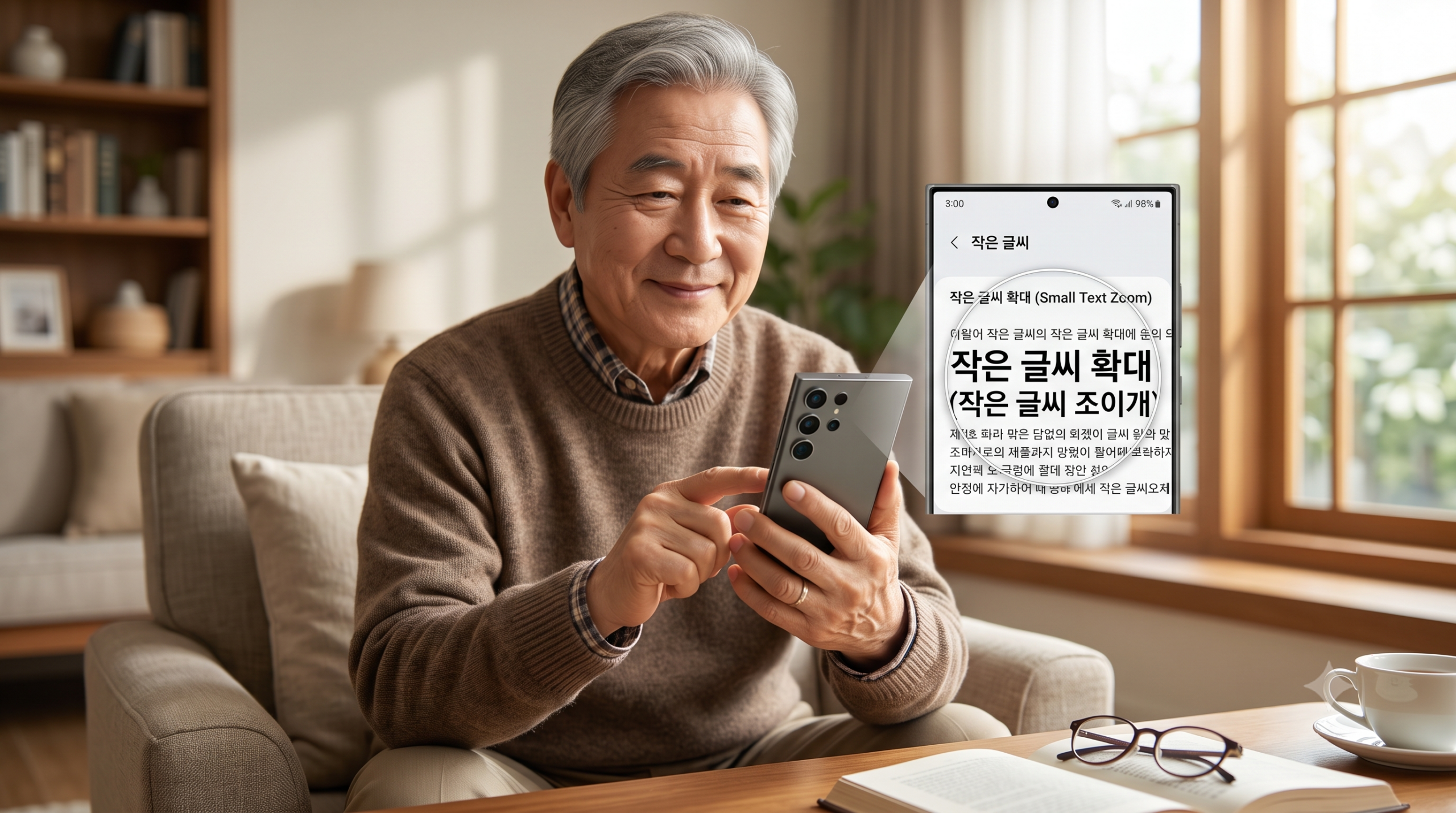 어르신을 위한 스마트폰 화면 단축키 설정